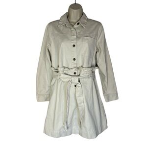 Who What Wear Cream denim Midi Dress size M